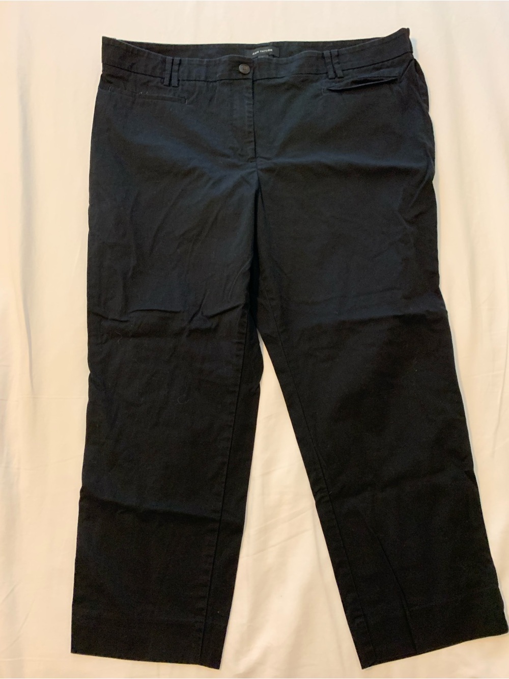 Women’s Black Ann Taylor Ankle Chino